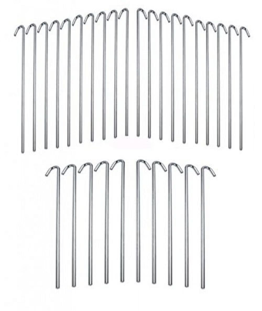 30-Piece Galvanized Steel Tent Pegs S652837