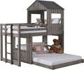 Rustic Dirty Grey Twin over Full Loft Bunkbed C26761