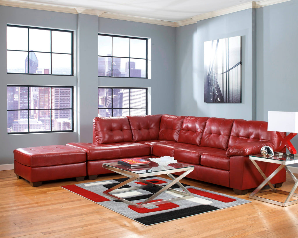 Red Left Arm Facing Sectional B1343