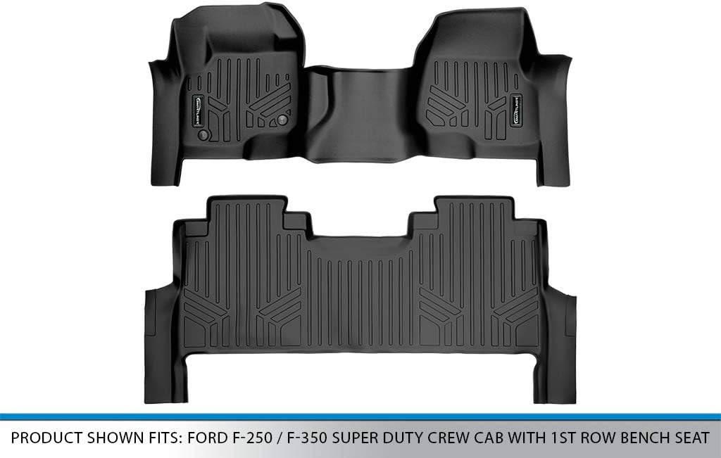2 Row Black Floor Mats Set O198