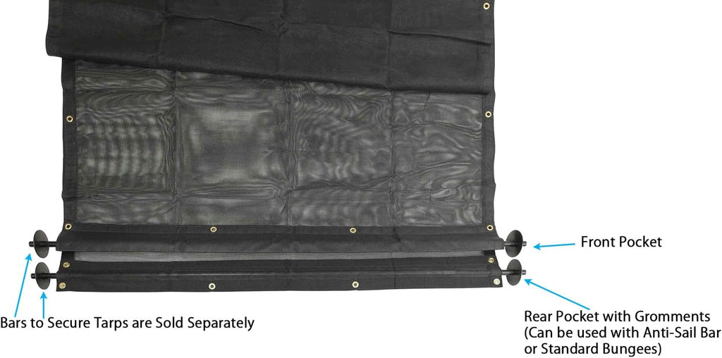 7'6" x 14' Vinyl Coated Mesh Tarp with Double Pocket Z538