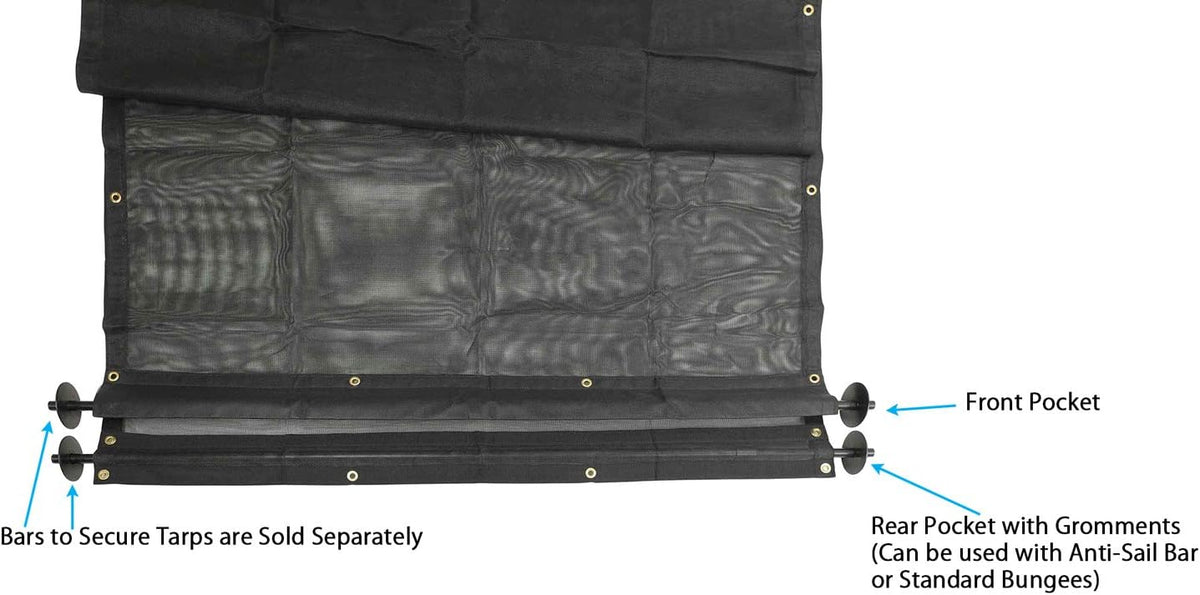 7'6" x 14' Vinyl Coated Mesh Tarp with Double Pocket Z538