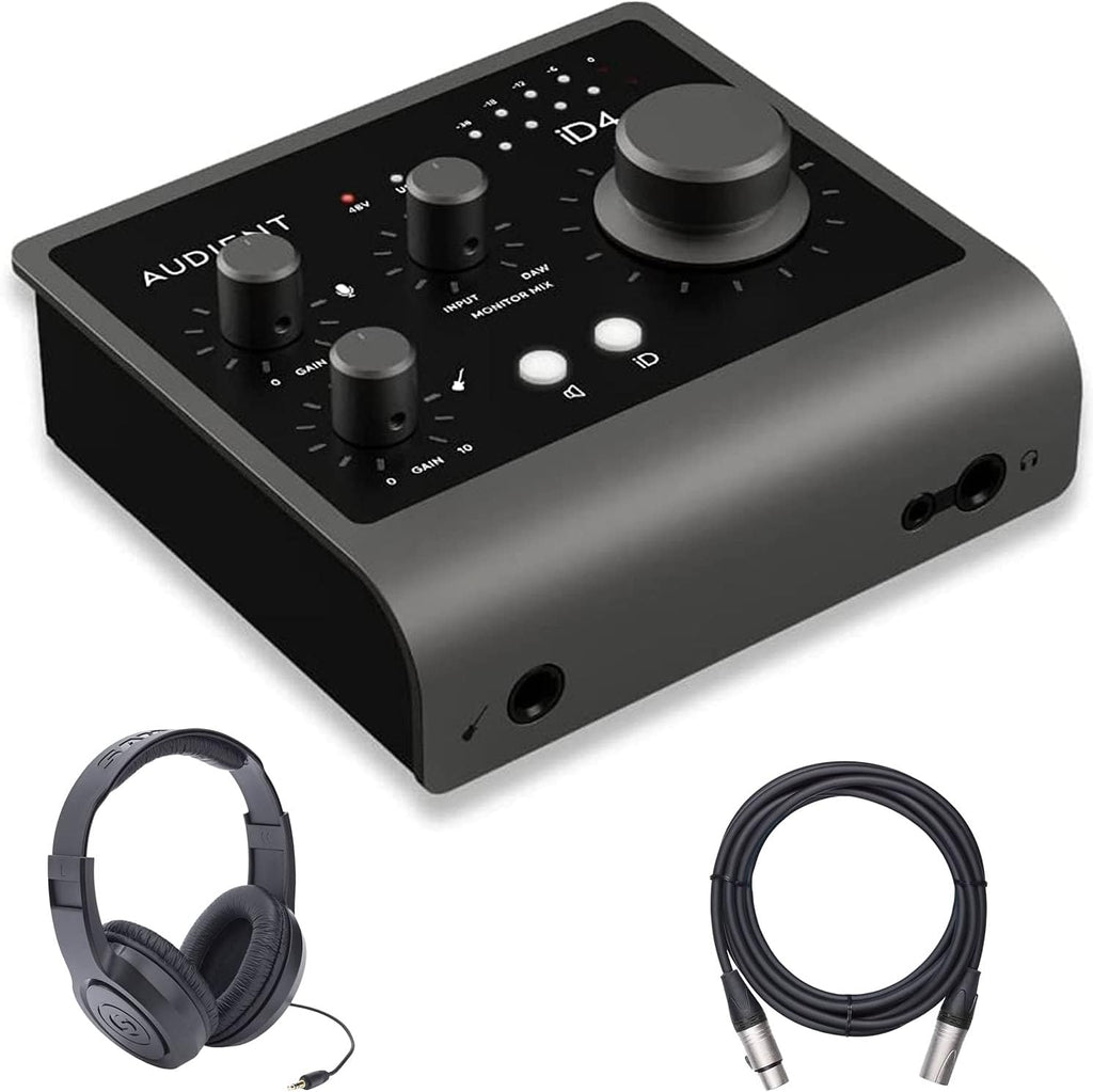 USB-C Audio Interface with Over-Ear Stereo Headphones and XLR Mic Cable S65040
