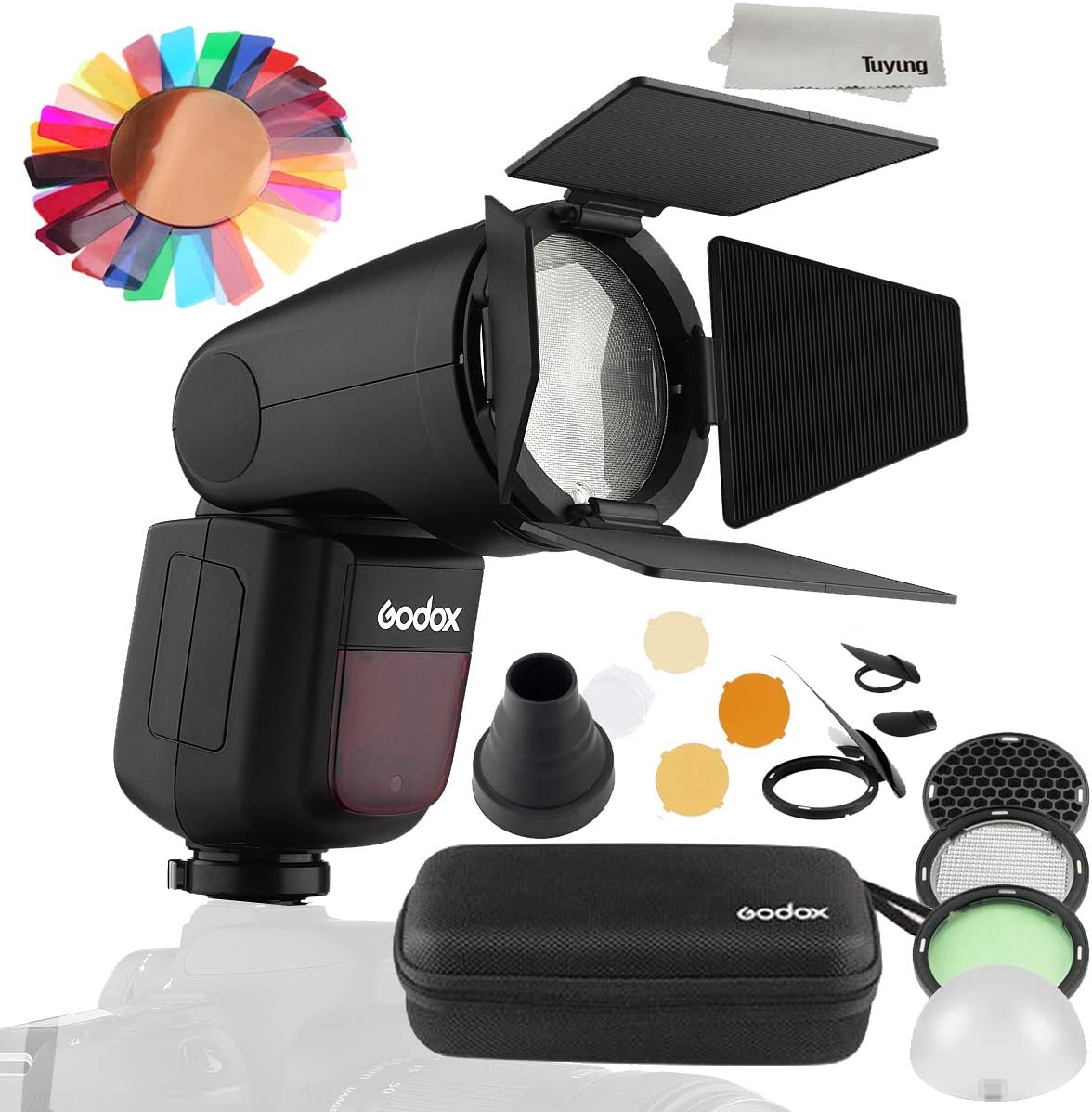 76Ws TTL Flash with AK-R1 Pocket Flash Light Accessories Kit, 5600±200k, 480 Full Power Shots, 1.5 sec. Recycle Time, Rechargeable 7.2V 2600mAh Li-ion Battery R1582