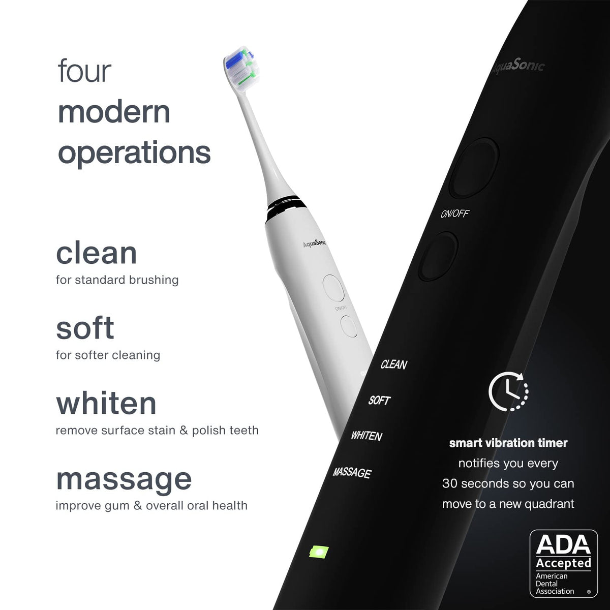 Electric Smart Toothbrush with UV Sanitizing Charging Base, 10 Brush Heads, 2 Travel Cases, Pack of 2 Q59347