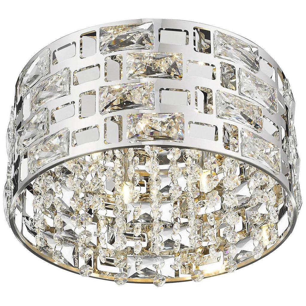 4 Light Chrome Flush Mount L116146
