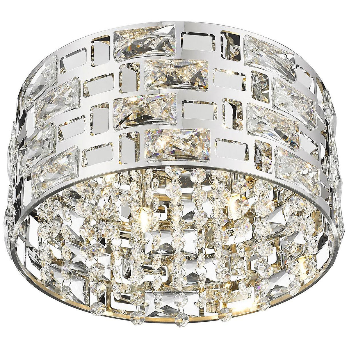 4 Light Chrome Flush Mount L116146
