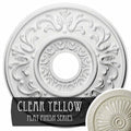 18x22OD x 3 1/2x22ID x 1x22P Hand-Painted Clear Yellow Ceiling Medallion Q29248