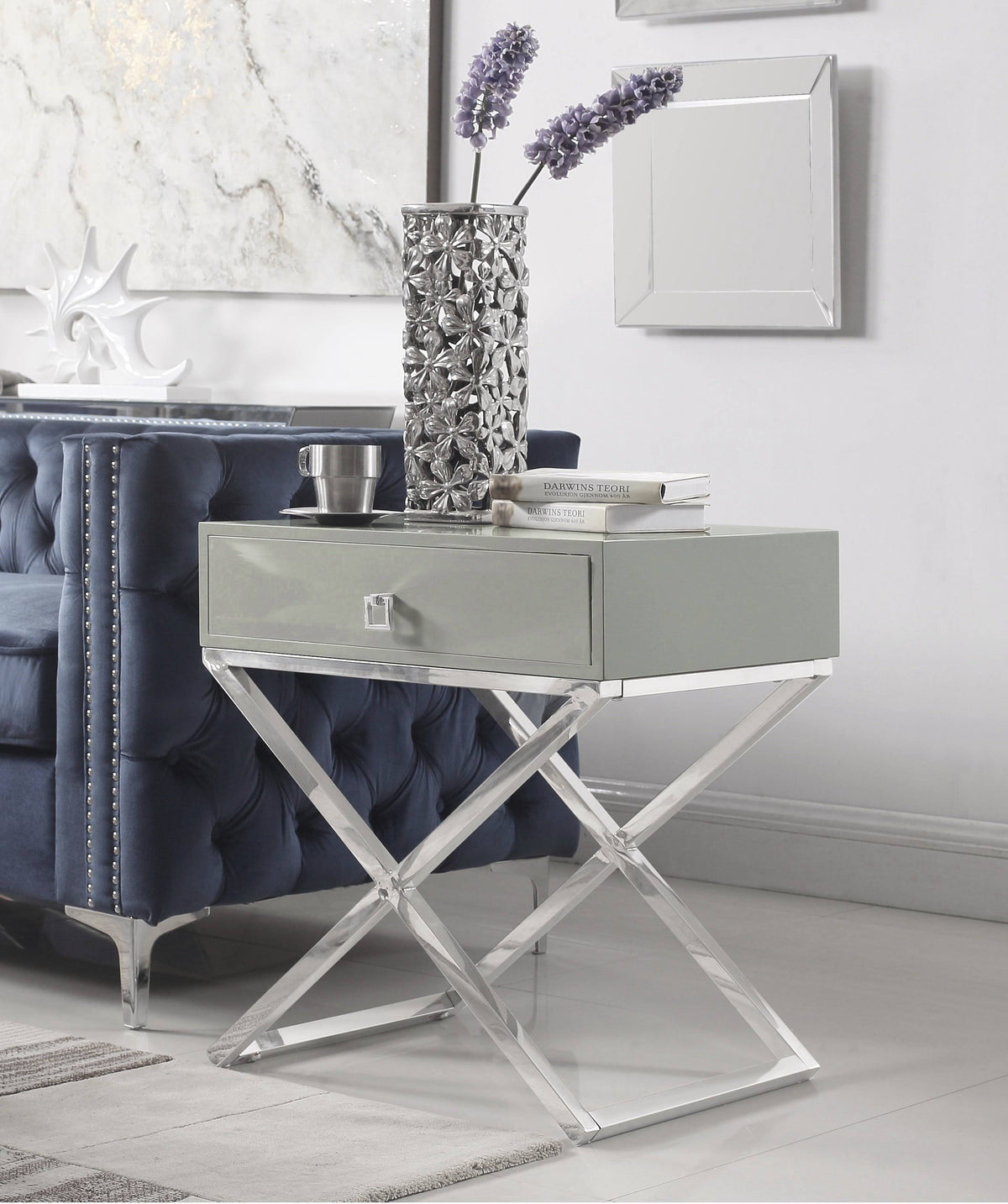 Grey Side Table Y7313