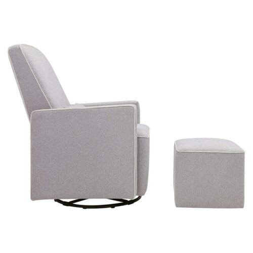 Grey Swivel Glider and Ottoman G175
