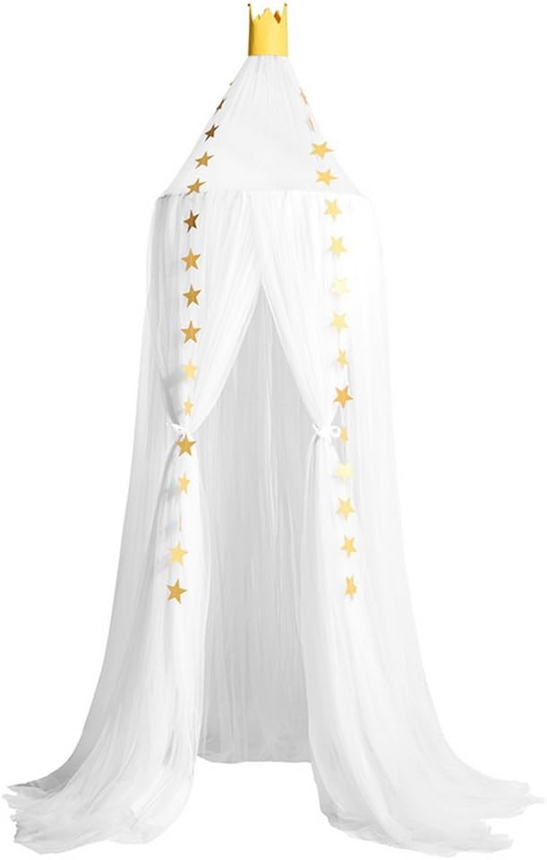 White Round Lace Dome Bed Canopy J5804