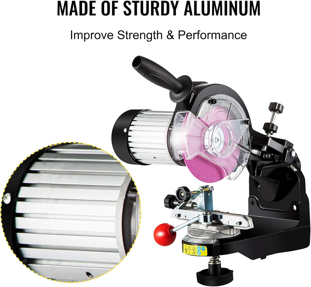 Chainsaw Sharpener 230W Multi-Angle Adjustable Chain Grinder 3000RPM Electric for 1/4" to 2/5" Chains Y59061