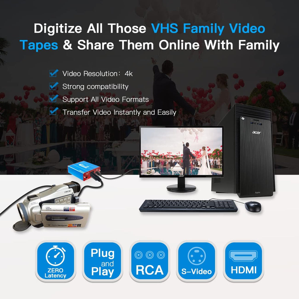 Video Tape to Digital HDMI Capture Converter J4426
