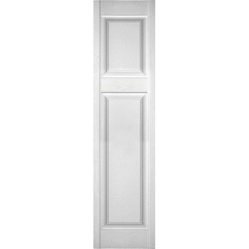 12 inch x 78 inch Paintable Vinyl Raised Panel Shutters K2800