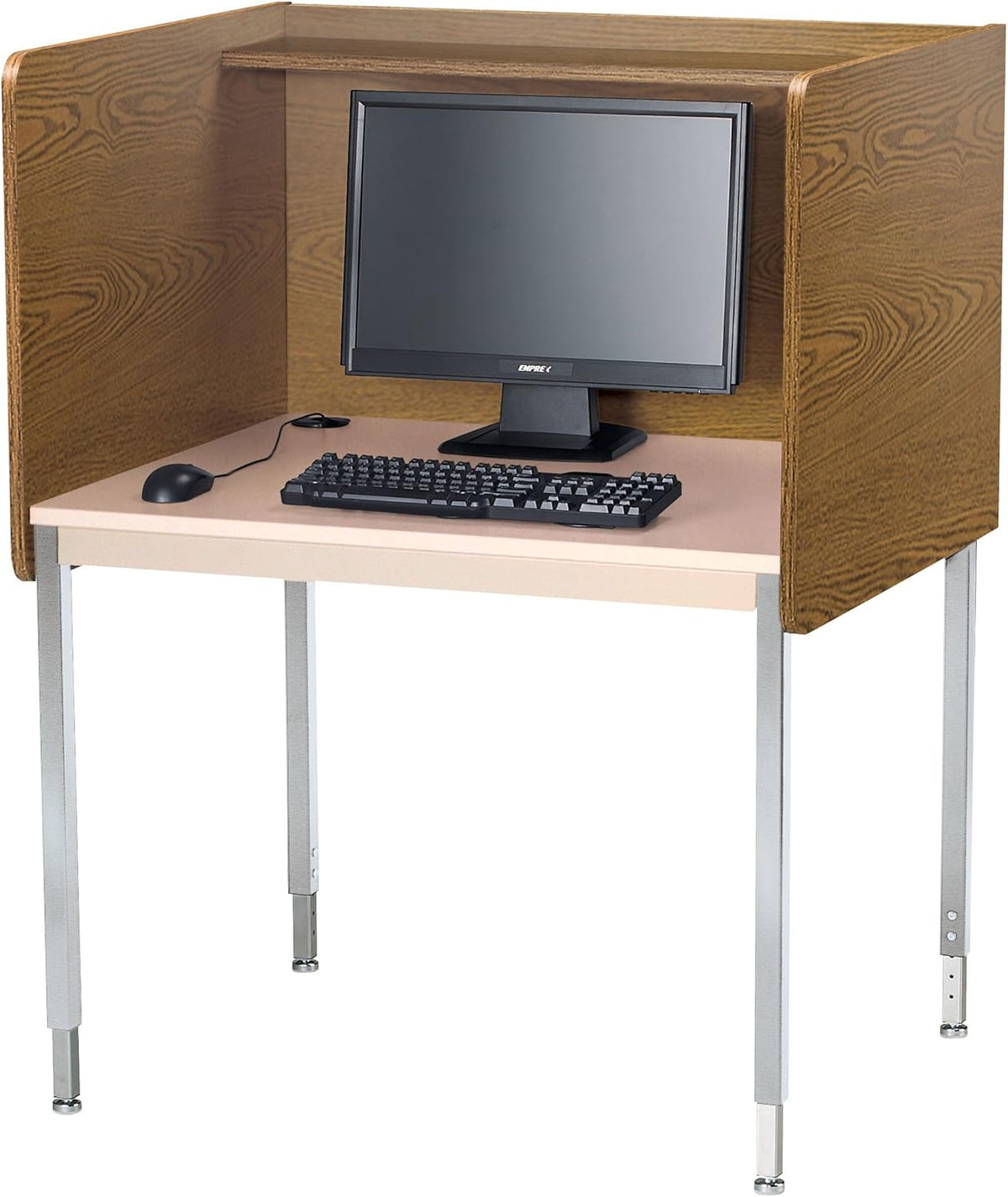 Medium Oak Computer Carrel Y742311