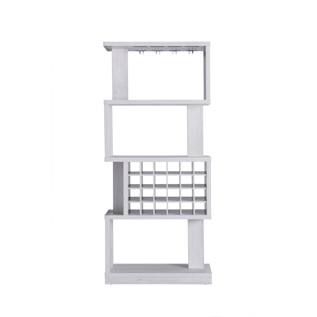 White Oak 4-Tier Bar Cabinet B1103