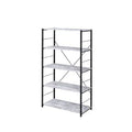 Black Finish 5 Shelves Bookshelf F60874