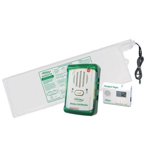20 x 30 in. Wireless Fall Monitor with Corded Bed Weight-Sensing Pad & LCD Pager System F50612