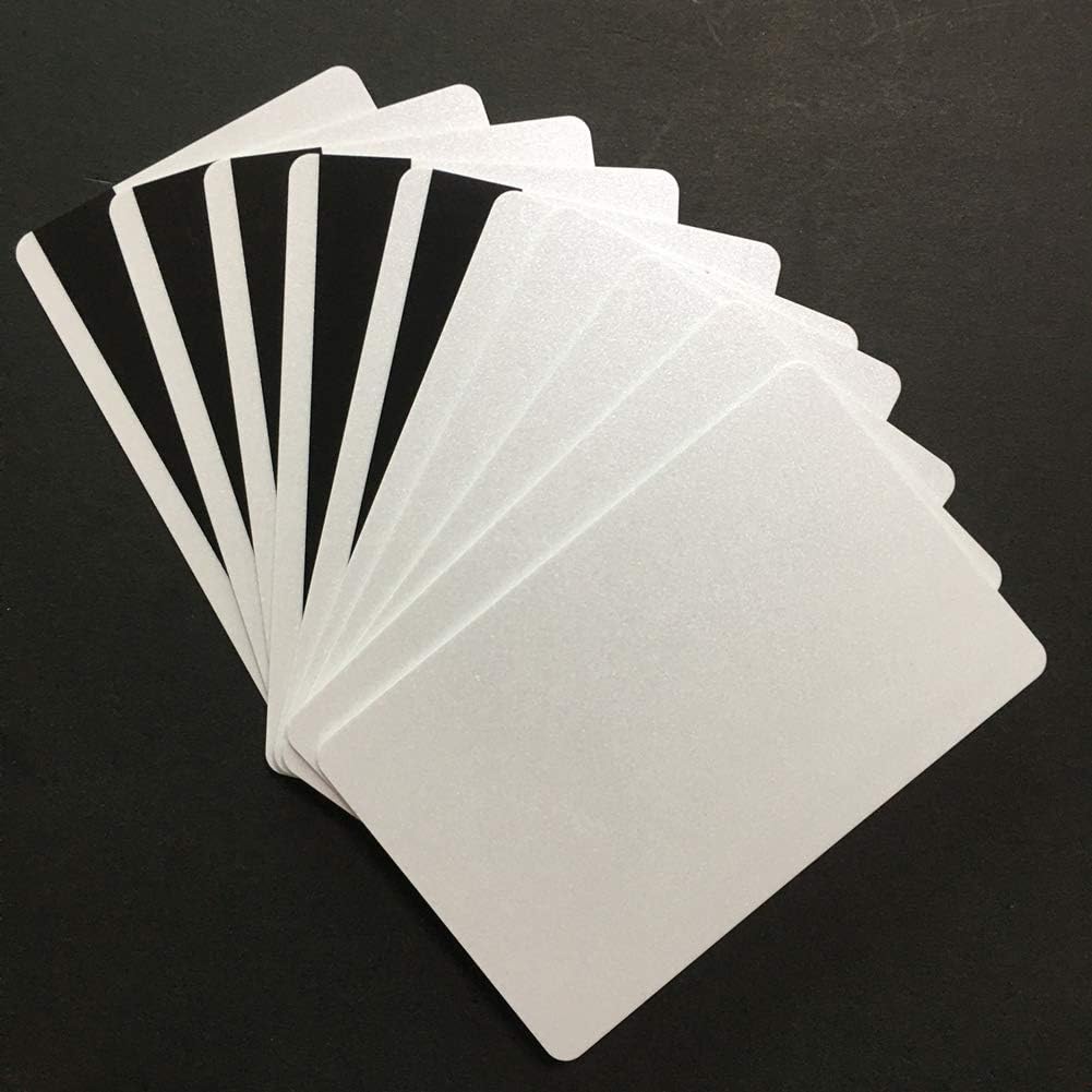 SLE4442 Chip Pearl White PVC Blank Card with Hi-Co Magnetic Stripe -10pcs Q928