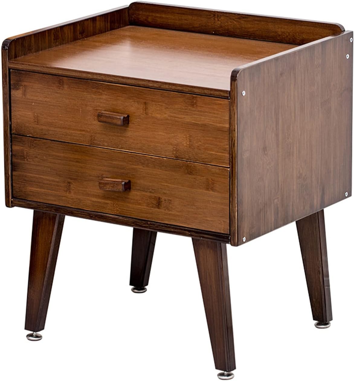 Black LED Nightstand with 2 Drawers Q400232