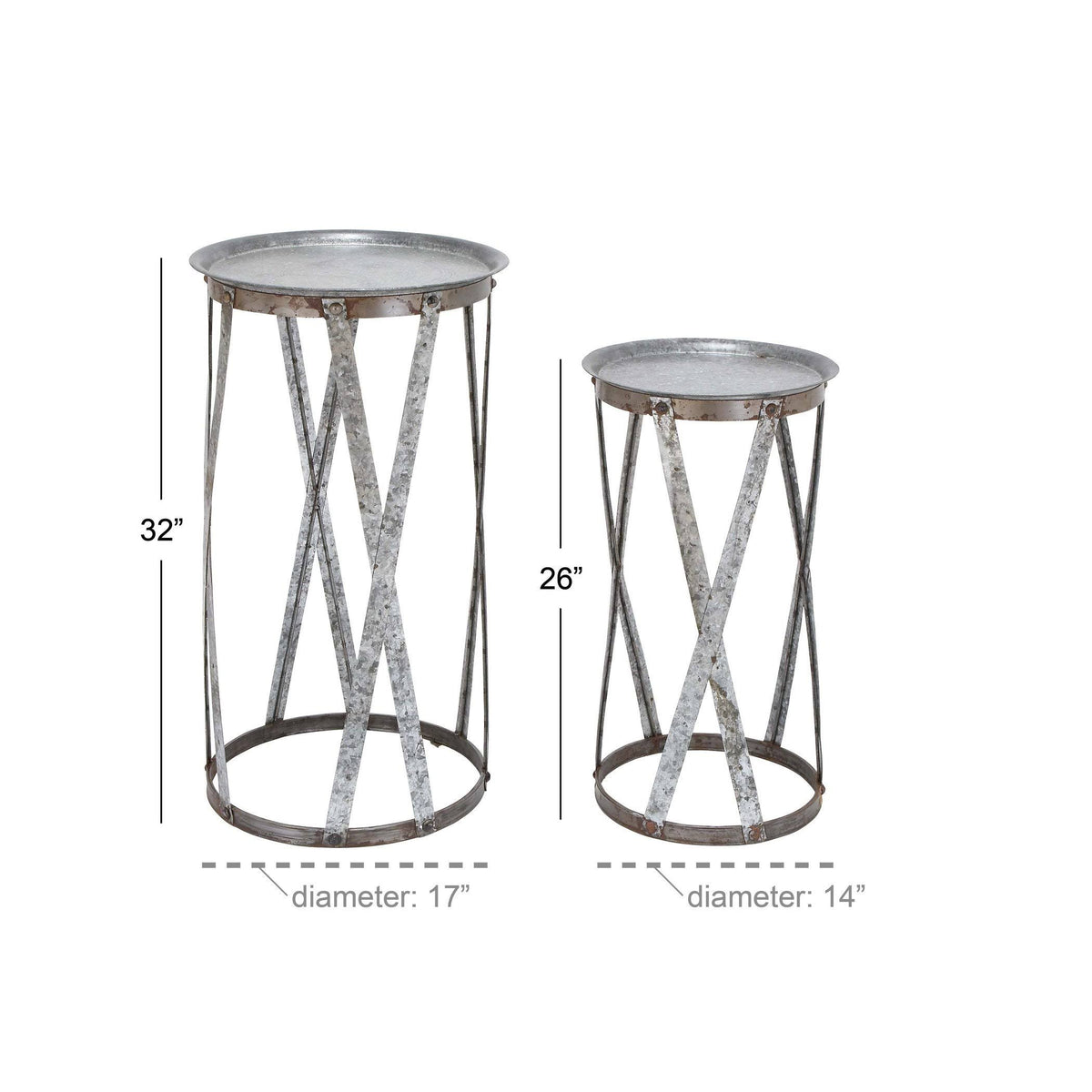 Metal Pedestal (Set of 2) C856