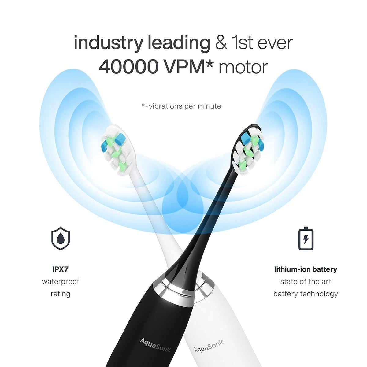 Electric Smart Toothbrush with UV Sanitizing Charging Base, 10 Brush Heads, 2 Travel Cases, Pack of 2 Q59347