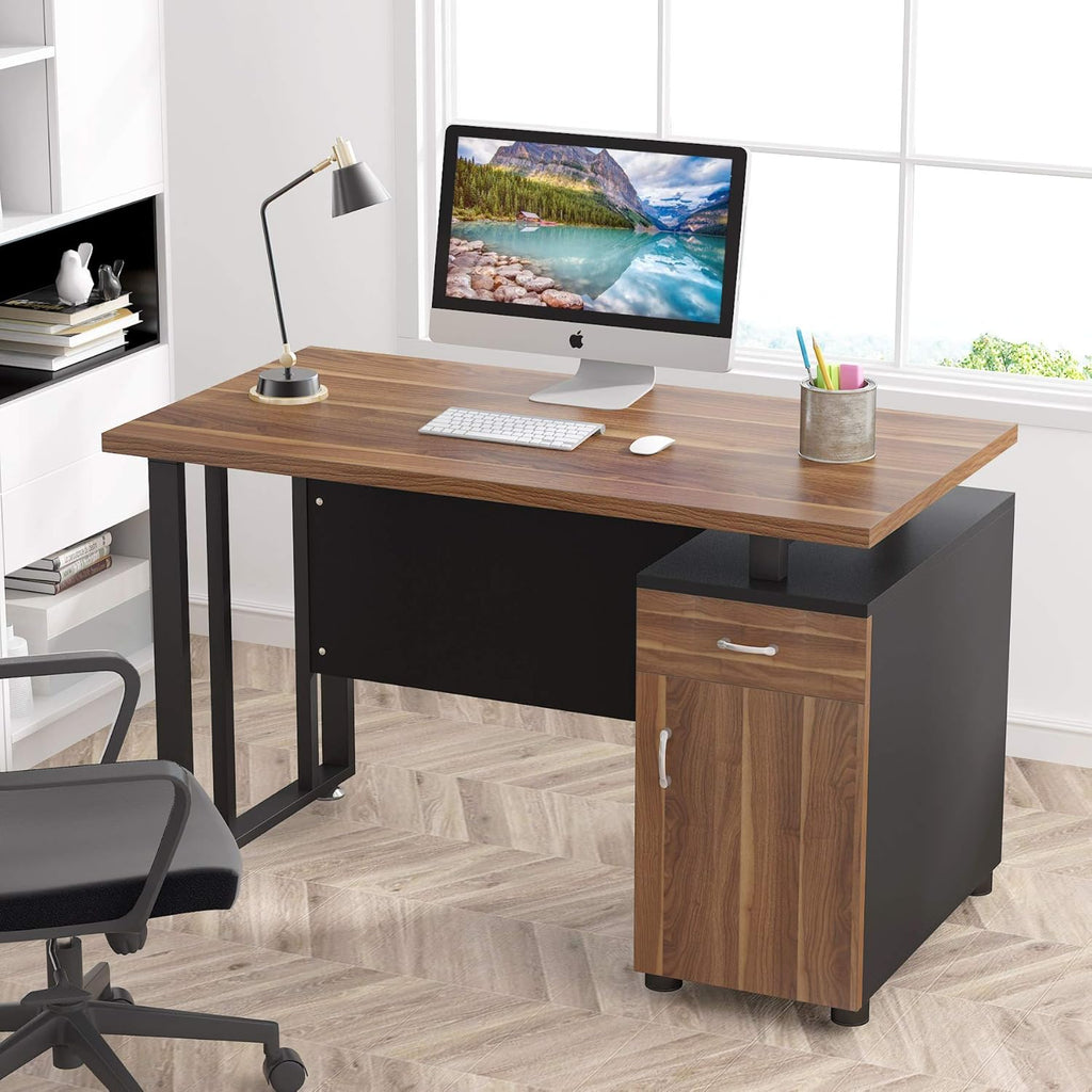 47 inch Computer Desk with Storage Drawer and Cabinet L4854