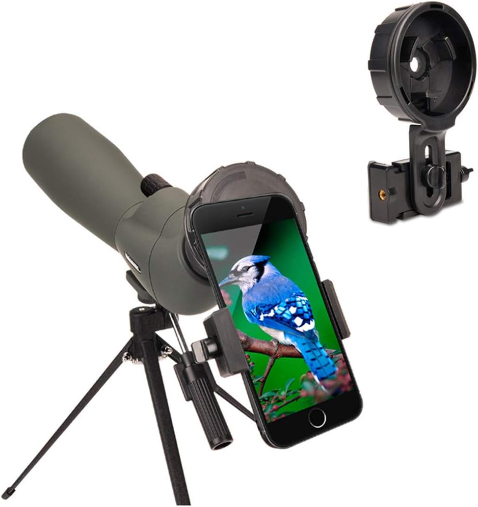 20-60x60 HD Spotting Scope BAK4 45 Degree Angled Eyepiece Telescope with Tripod, Carrying Bag H3298