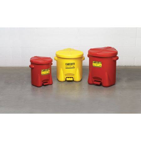 Yellow Polyethylene Oily Waste Can, 14 Gallon B219