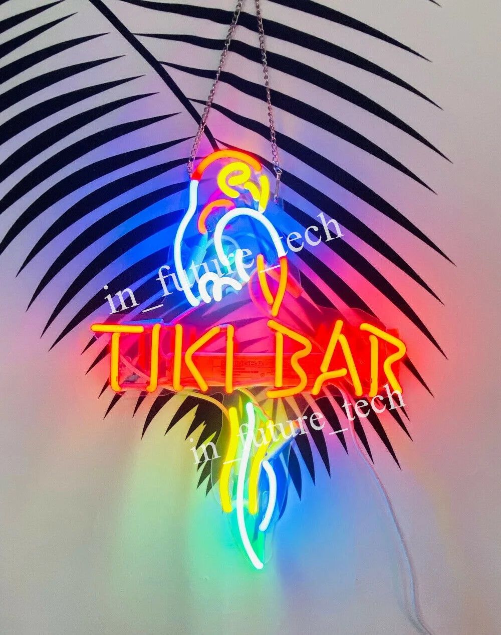 17" Tiki Bar Parrot Neon Sign Acrylic Handmade Neon Light F23647
