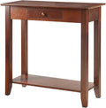 Espresso Hall Table with Drawer and Shelf W758