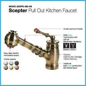 Brushed Nickel Pull Out Kitchen Faucet E506435
