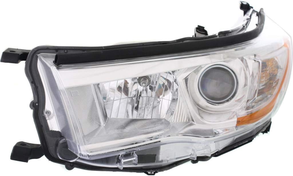Driver Side Chrome Headlight for Toyota Highlander 2014 2015 2016 M945