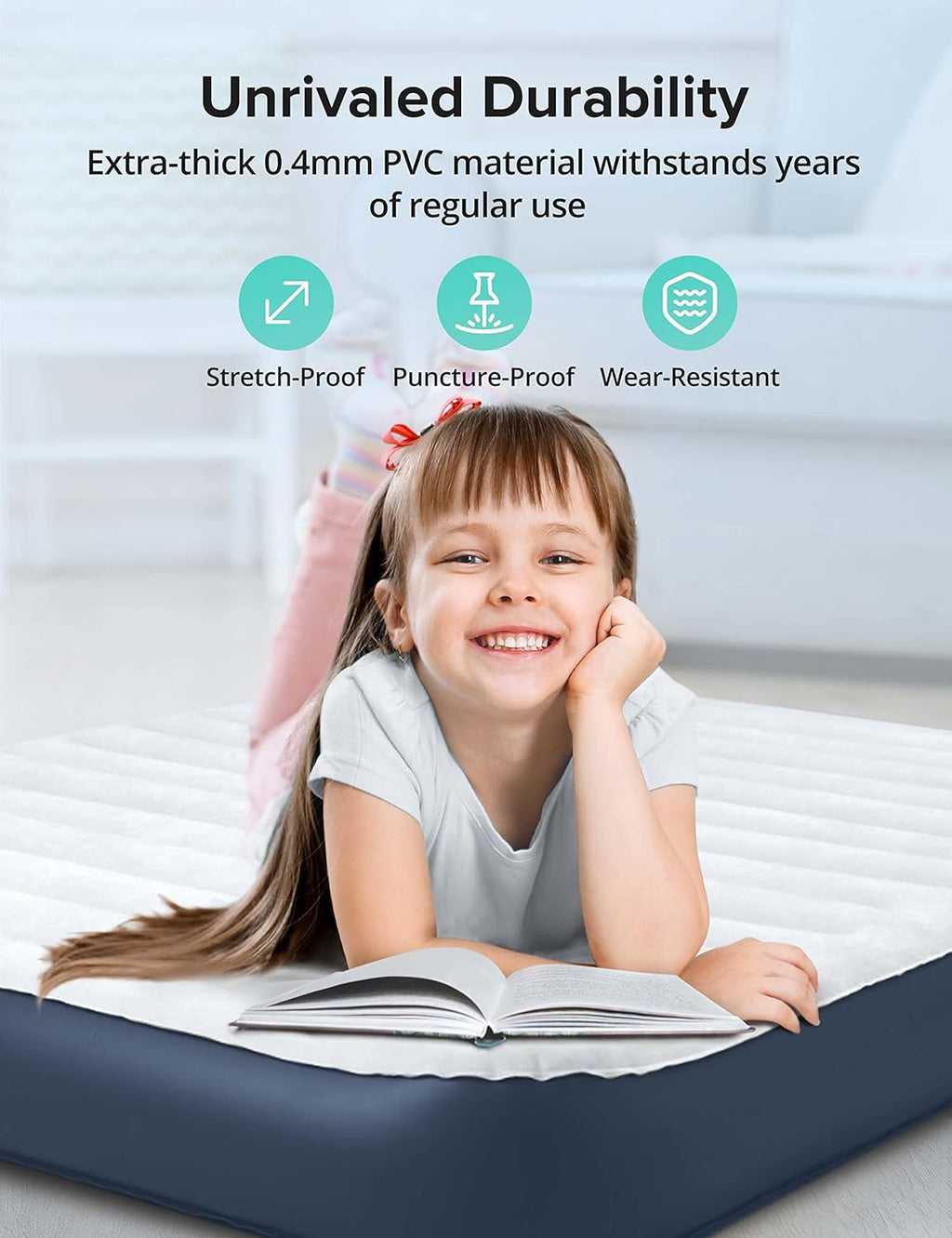 Queen Size Inflatable Air Mattress with Pump L5112