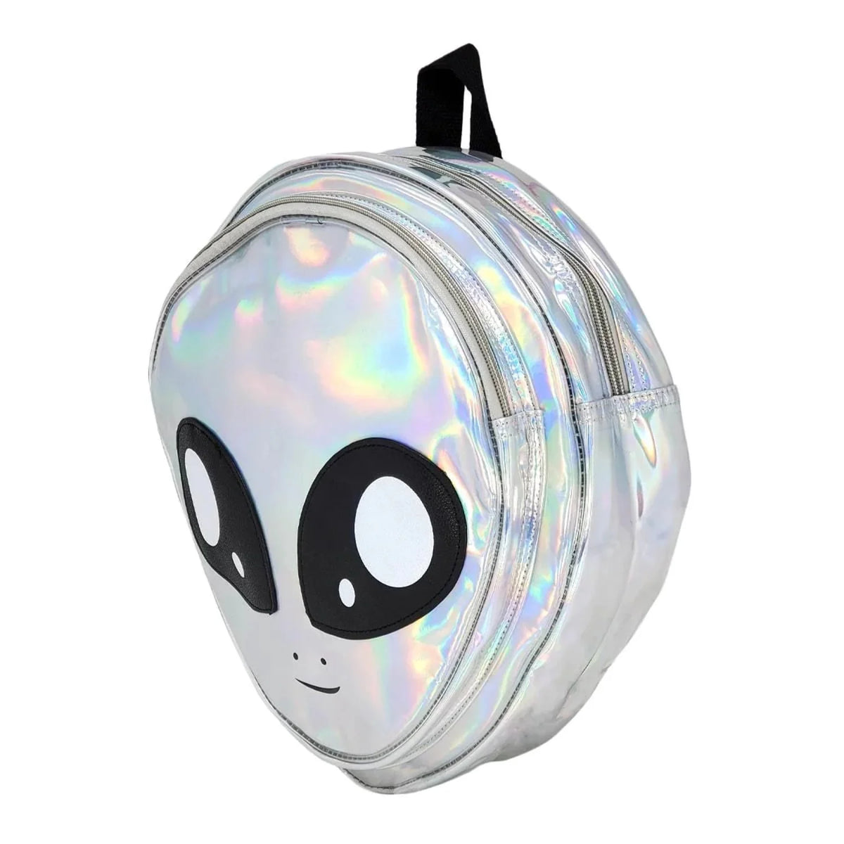 Green Alien Head Vinyl Backpack I357977