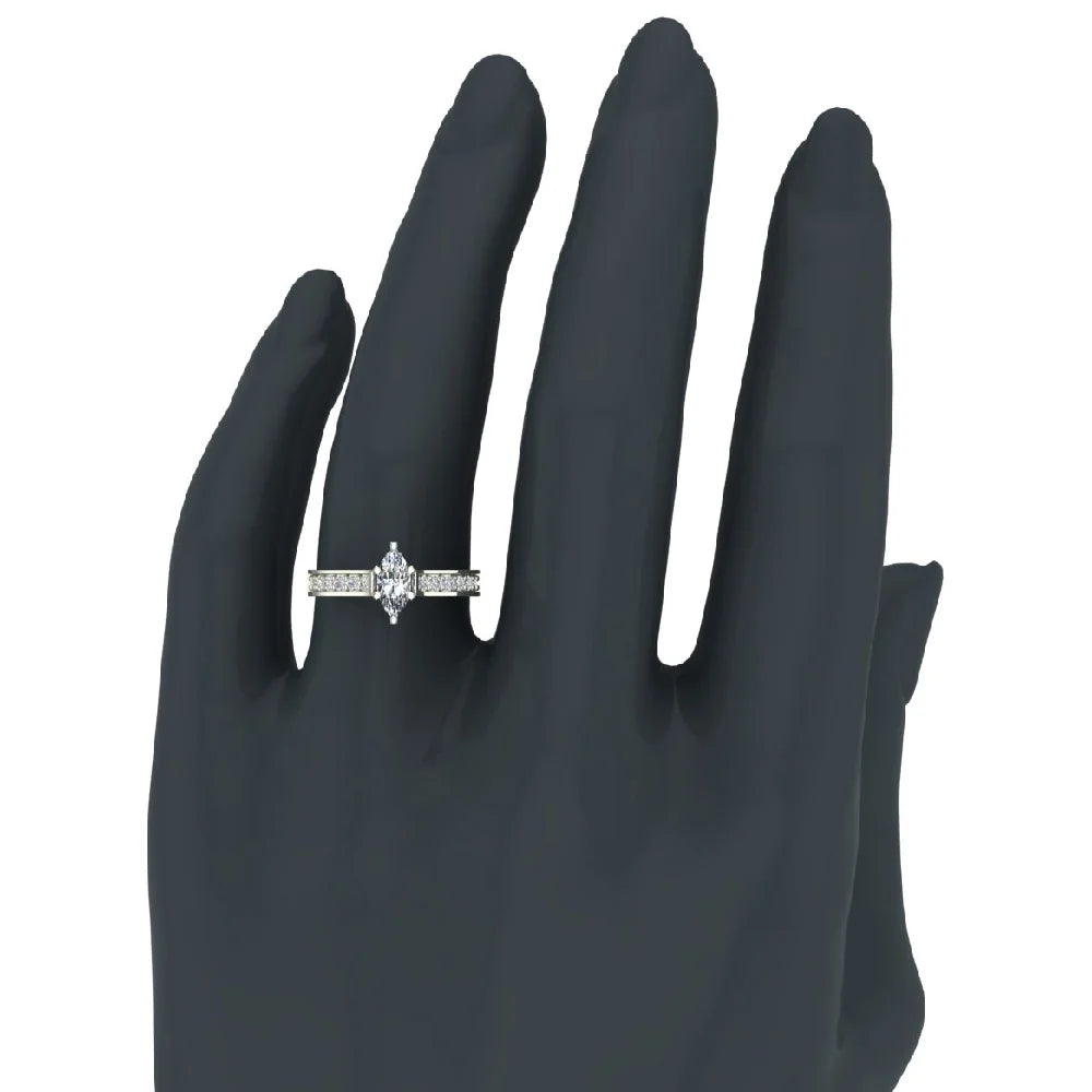 Marquise Cut Diamond Ring 14K Gold 1.00 CT TW S711716