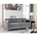 Grey Velvet Chesterfield Sofa G573