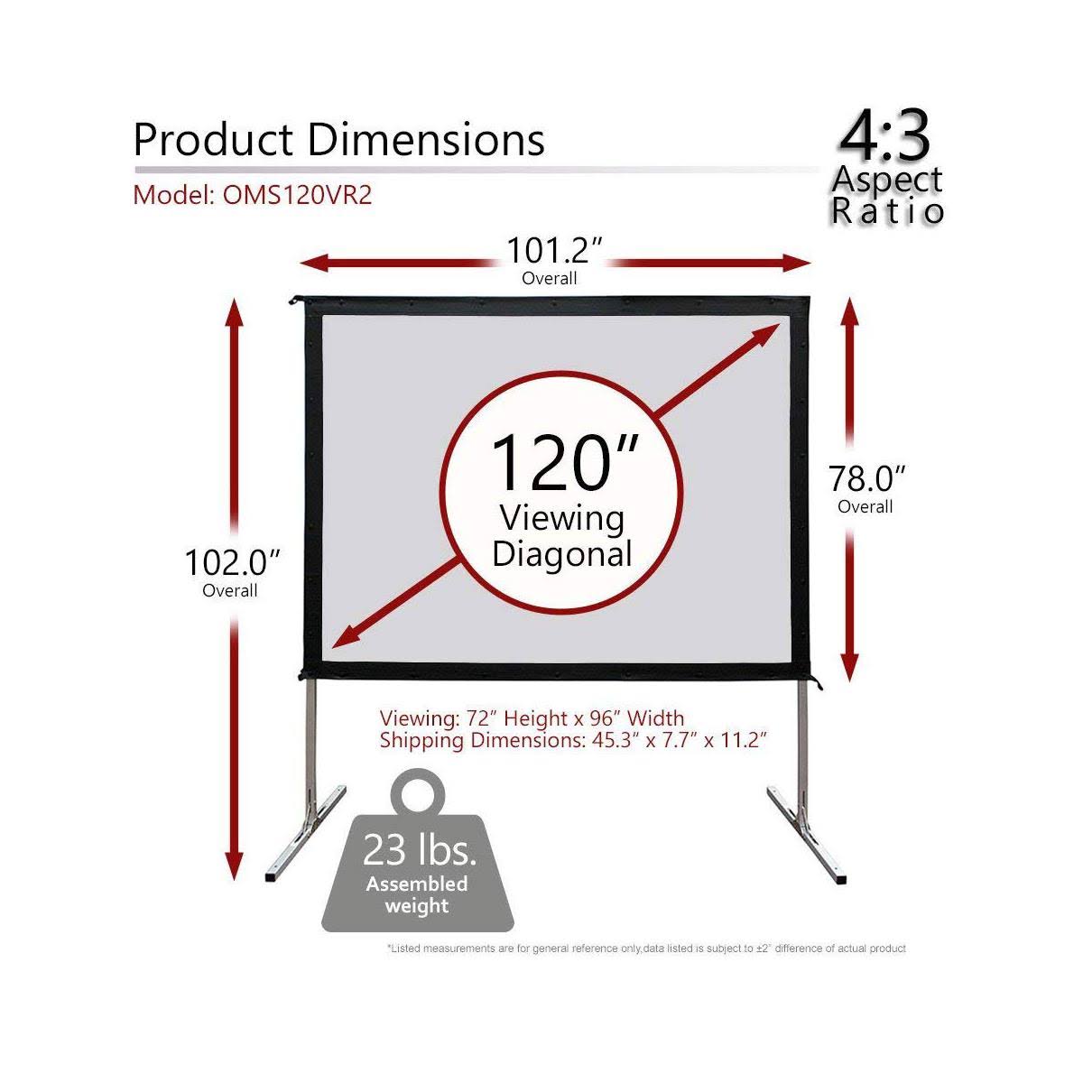 120x22 Projection Screen D14108