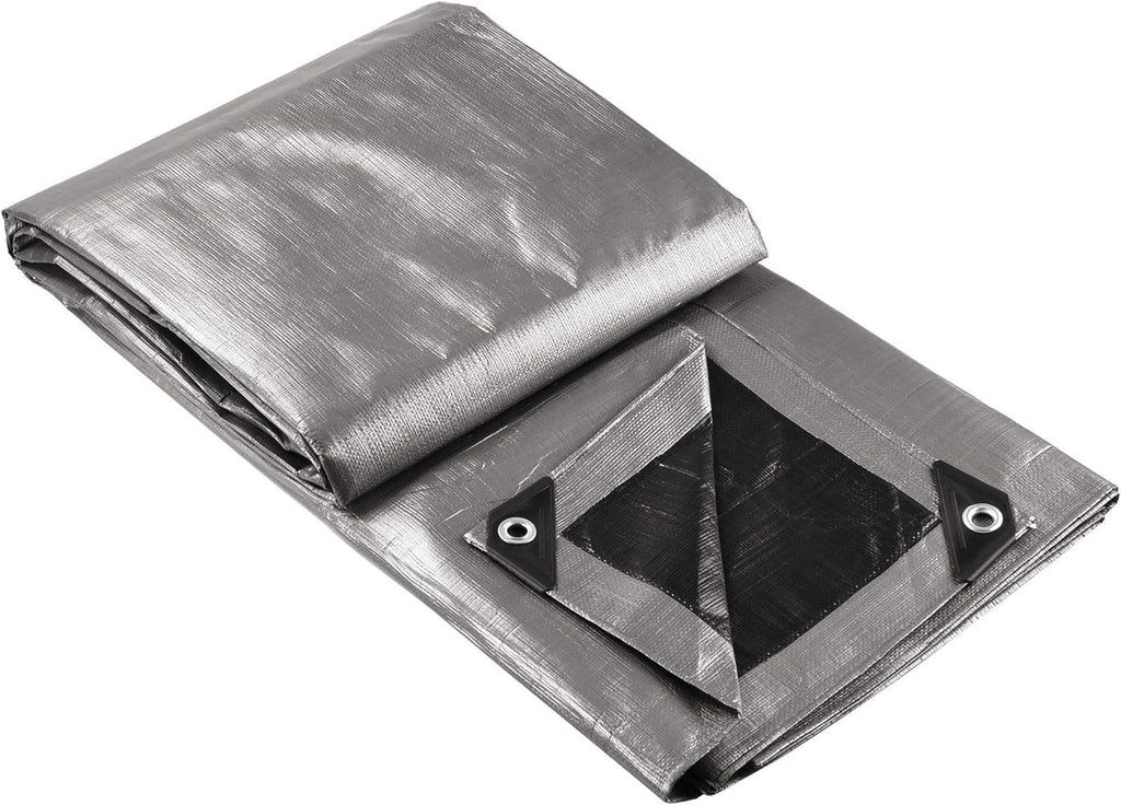 12x16ft Heavy Duty Reinforced Poly Tarp Waterproof Tarpaulin S845356