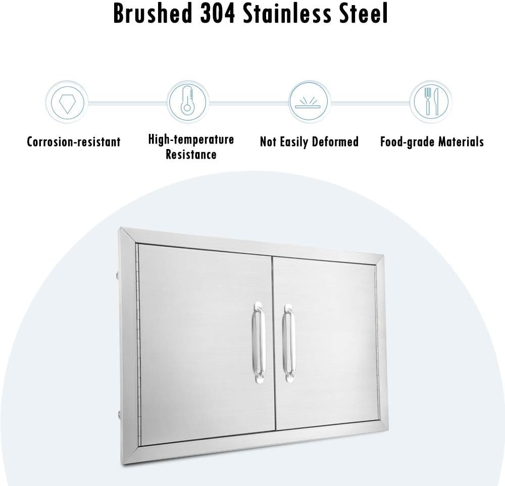 Stainless Steel Outdoor Kitchen Double Access Door C971