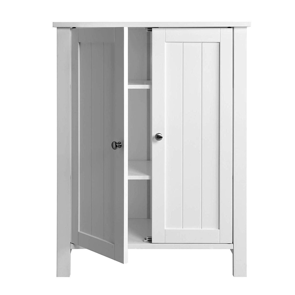 White Storage Cabinet with Double Door Adjustable Shelf Y27465