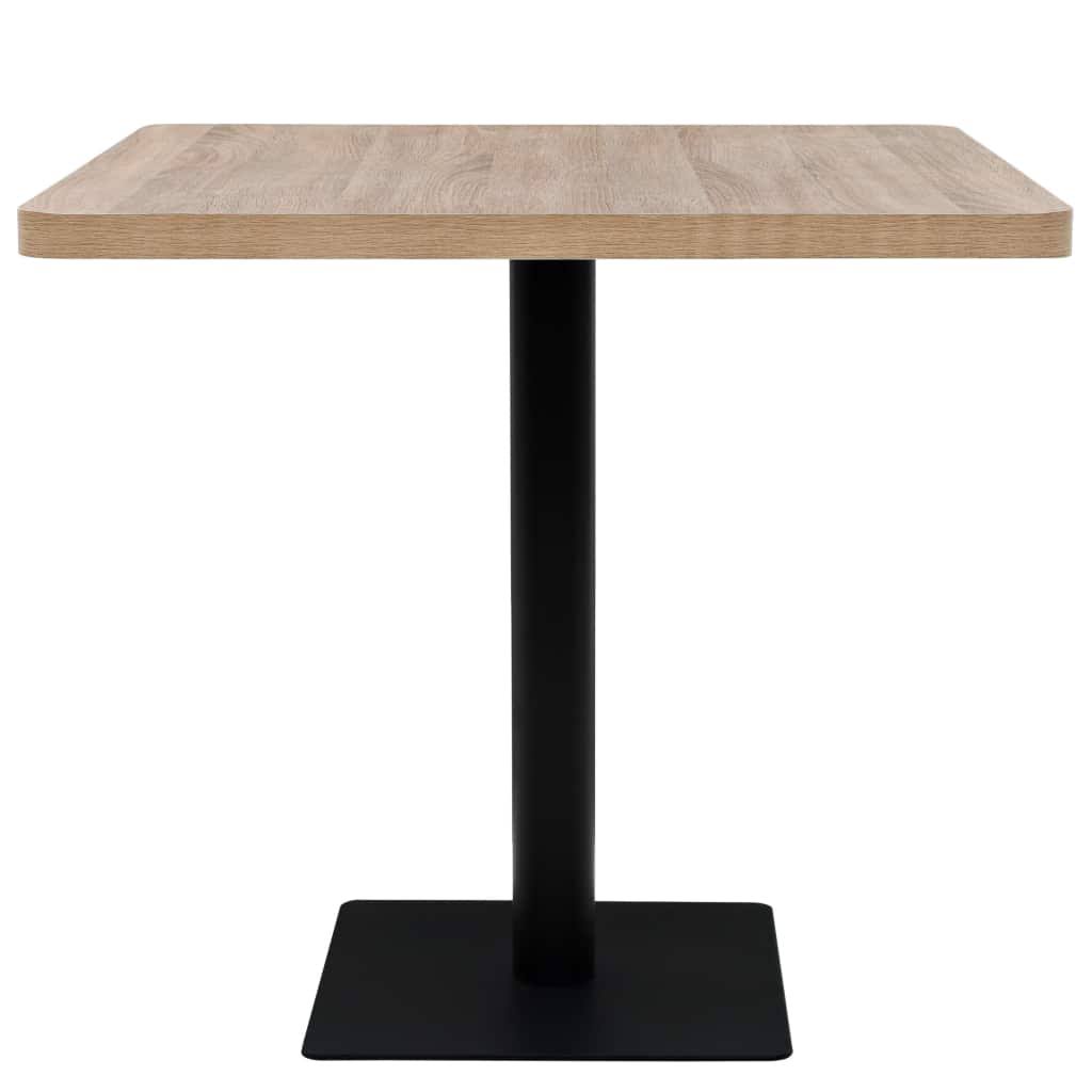 Oak Color MDF and Steel Bistro Table L30643