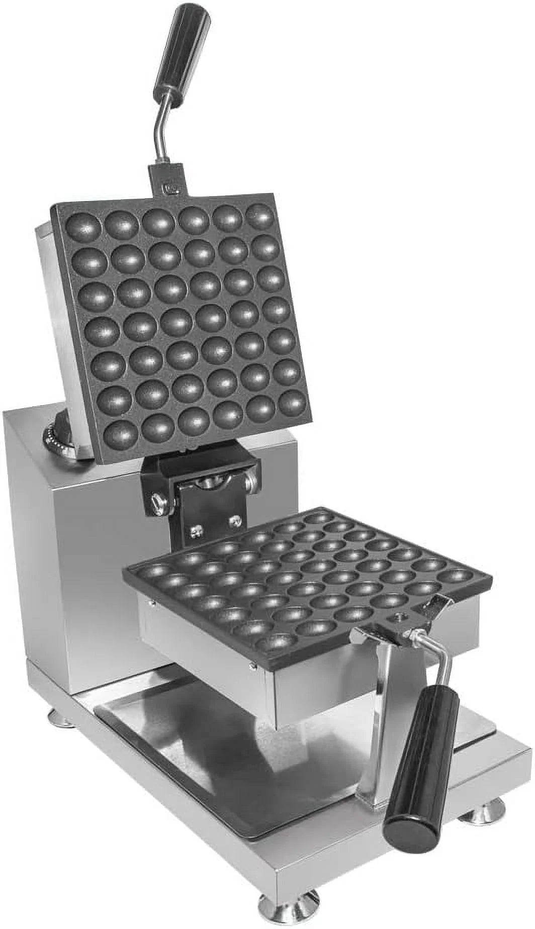 Stainless Steel Square Shaped Nonstick Egg Waffle Maker with Manual Thermostat, 1300W T299296