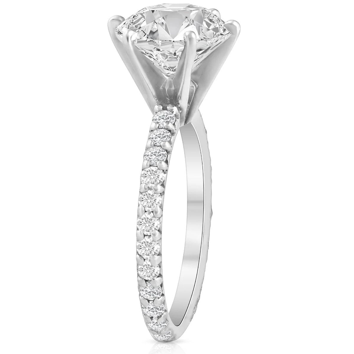 14k White Gold Lab Grown Diamond Engagement Ring H715005