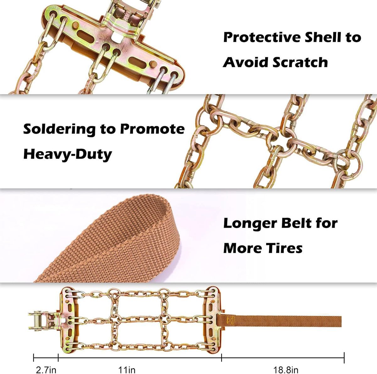 Snow Chains for Tire Width 225-285mm Q5111