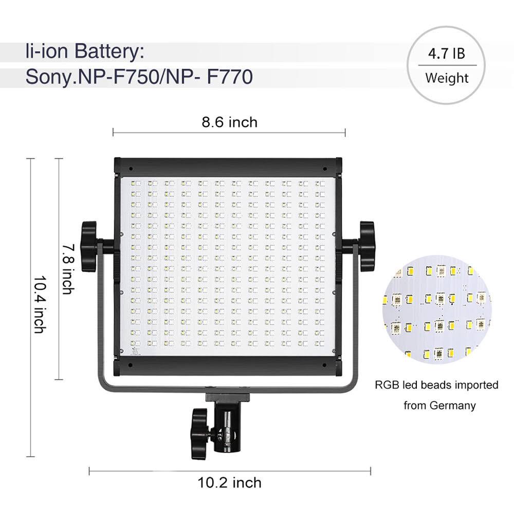 RGB LED Video Lighting Kit with App Control G886385