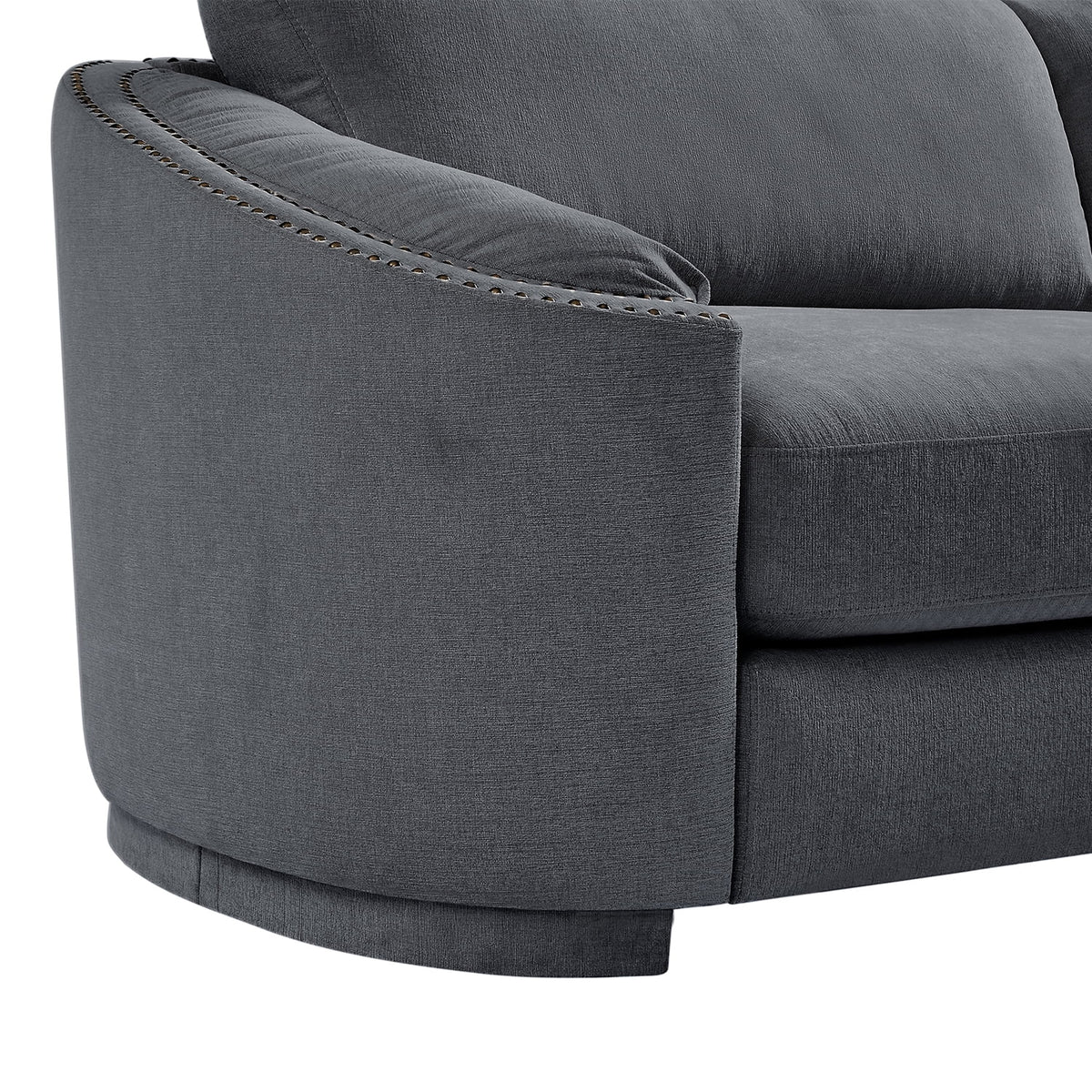 Gray 2 Seat Upholstery Loveseat Sofa Q5207