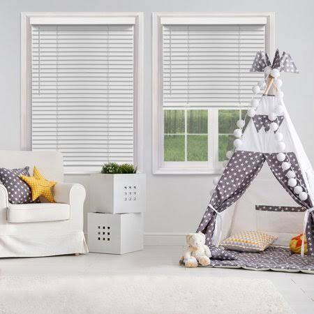 2 inch Cordless Faux Wood Blinds, White, 63 x 72 M2770