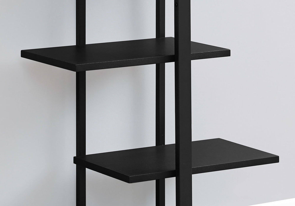 White Silver MDF Metal Bookshelf Y5961