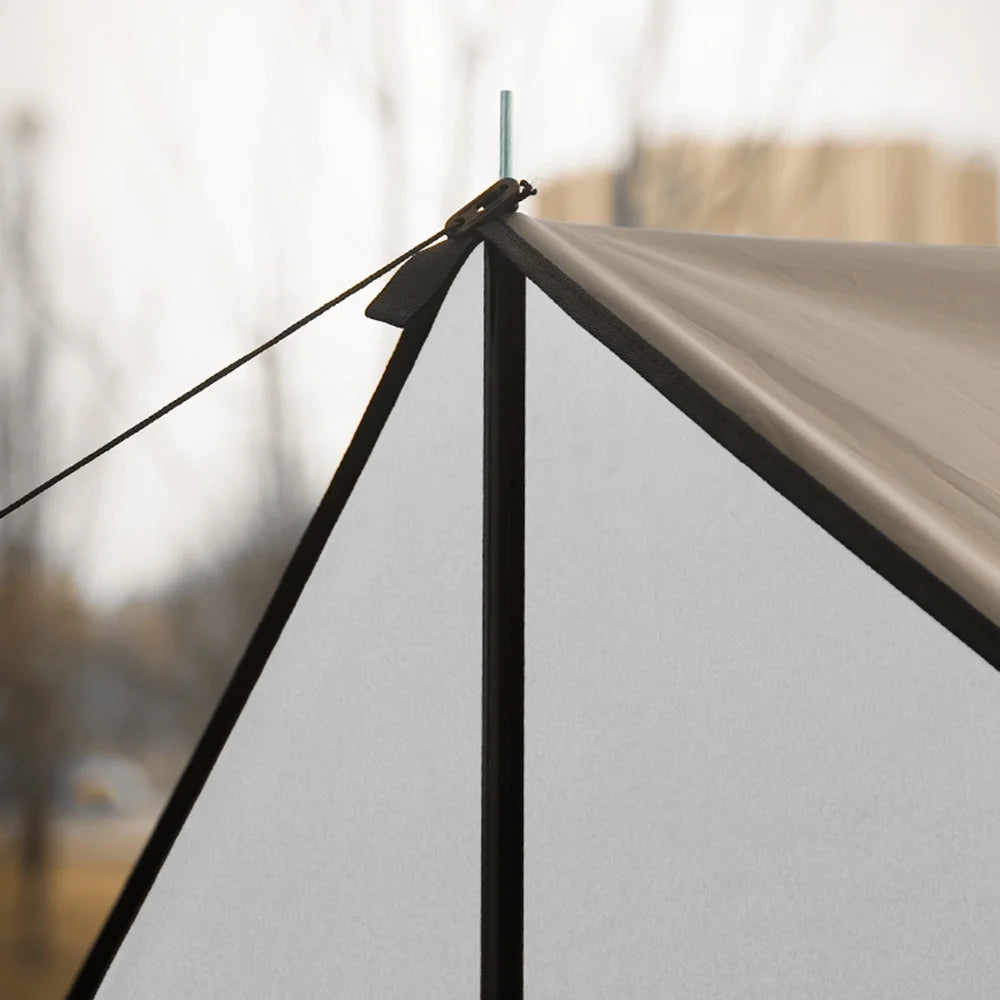 Camping Awning Tarp with Poles Waterproof Sun Shade Q4108